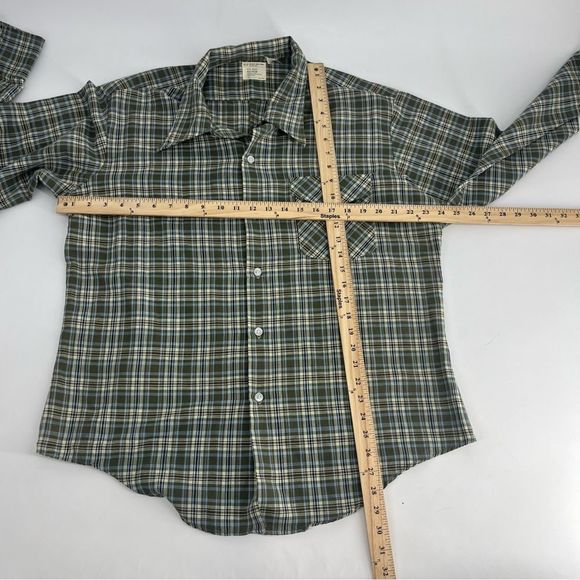 Vintage Big Mac Shirt Mens XL Green Flannel‎ Plaid Casual Button Up Fall - Picture 8 of 9